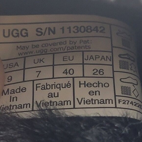 UGG Shoes Womens 9 Multicolor MAXI CHECKS SLIDE Chunky Fur Hippie  1130842 - Picture 7 of 11